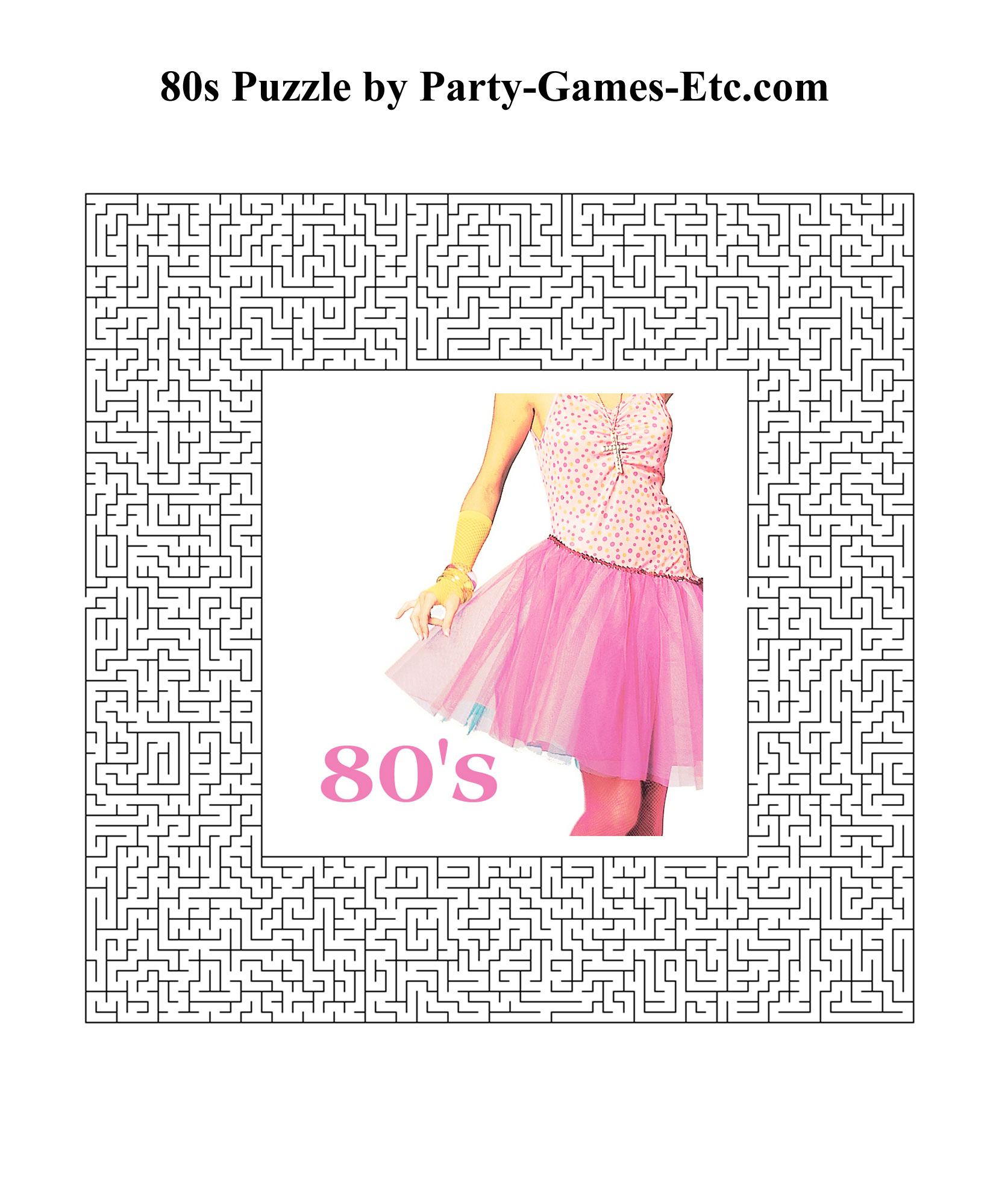 Free Printable 80s Party Game and Pen and Paper Activity