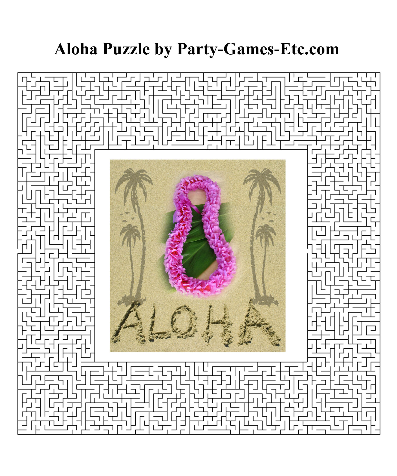 Free Printable Aloha Party Game and Pen and Paper Activity