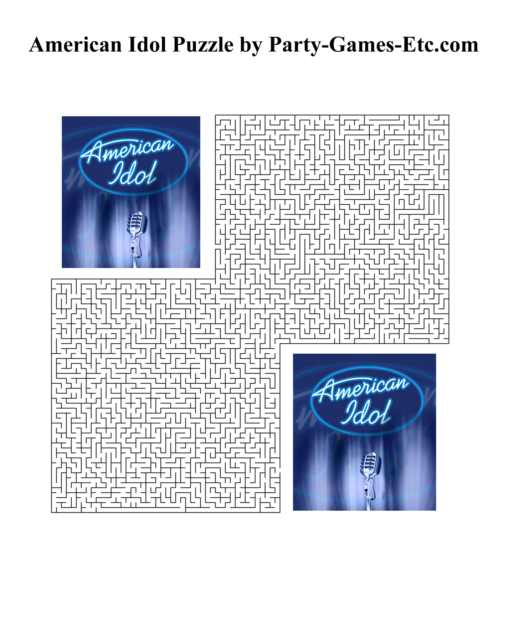Free Printable American Idol Party Game and Pen and Paper Activity