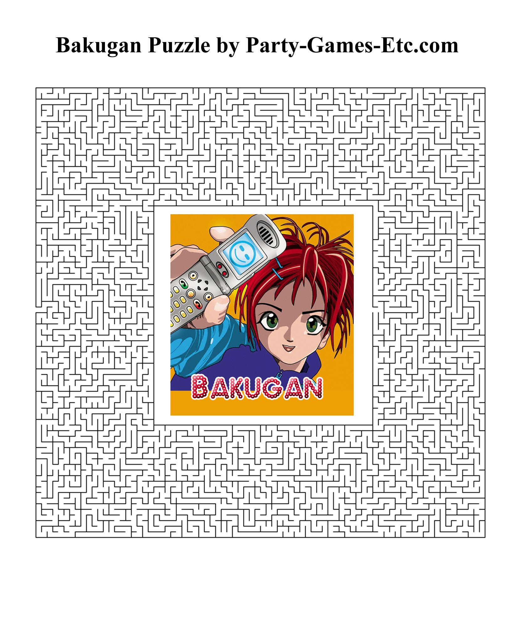 Free Printable Bakugan Party Game and Pen and Paper Activity