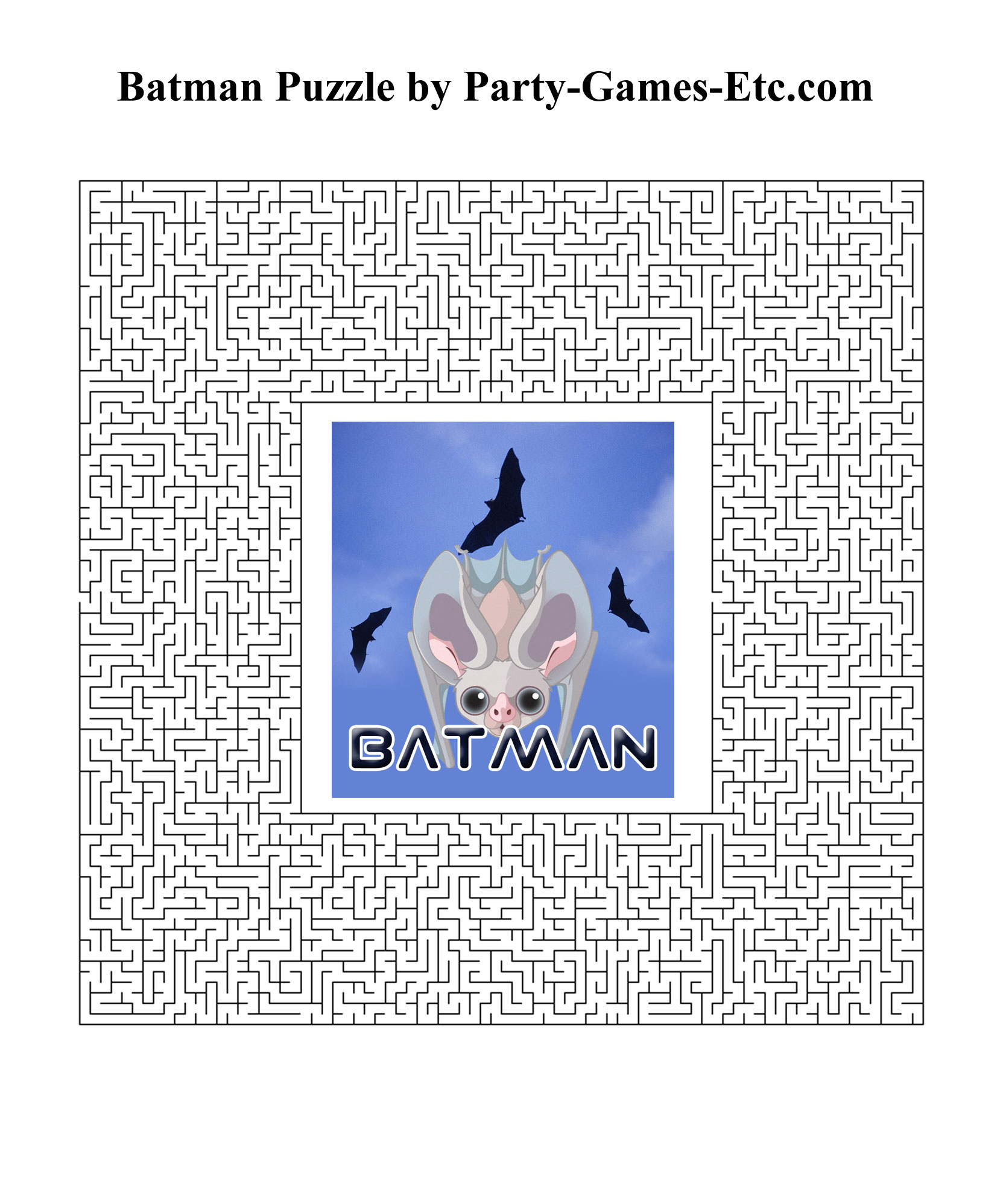 Free Printable Batman Party Game and Pen and Paper Activity