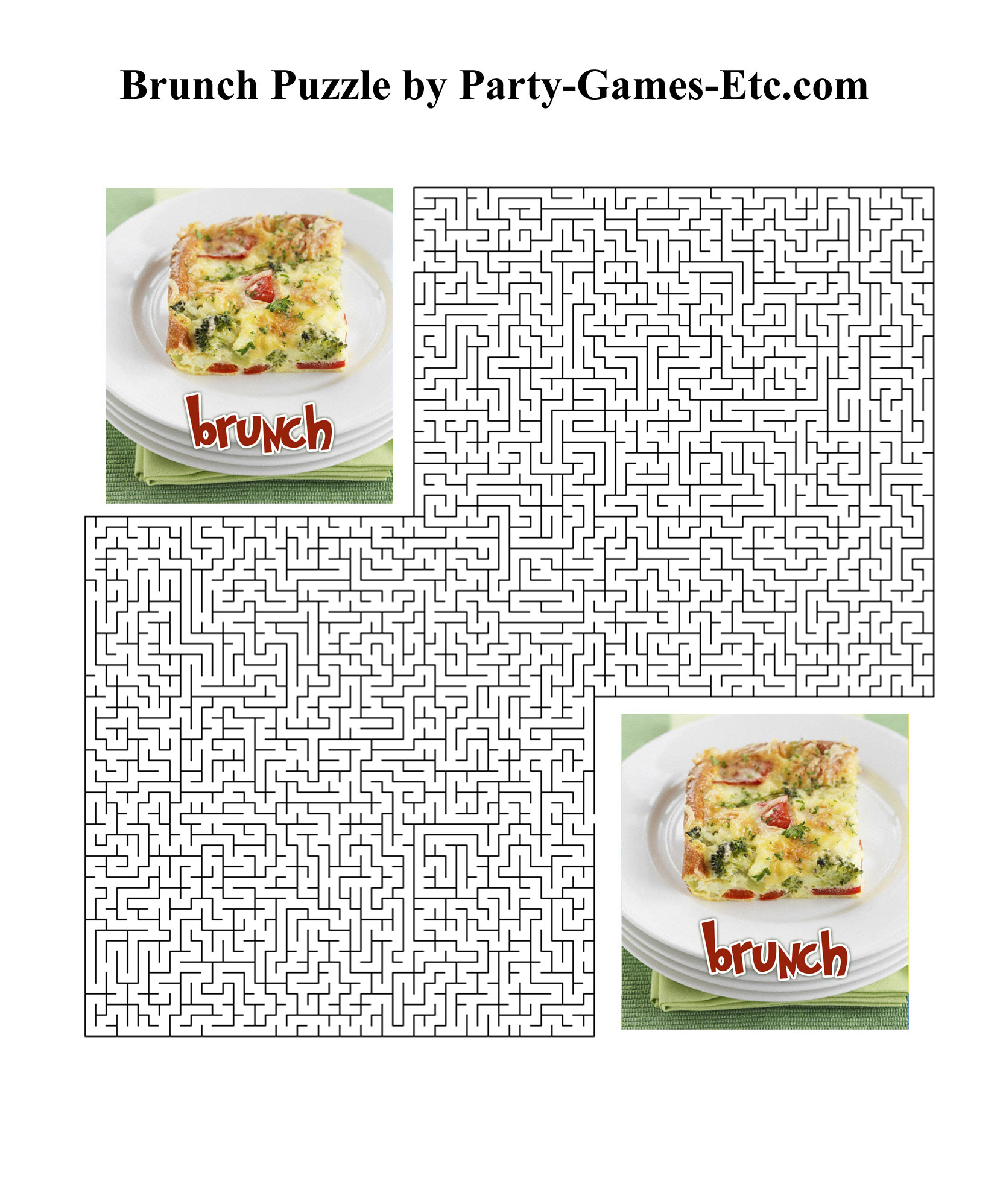 Free Printable Brunch Party Game and Pen and Paper Activity