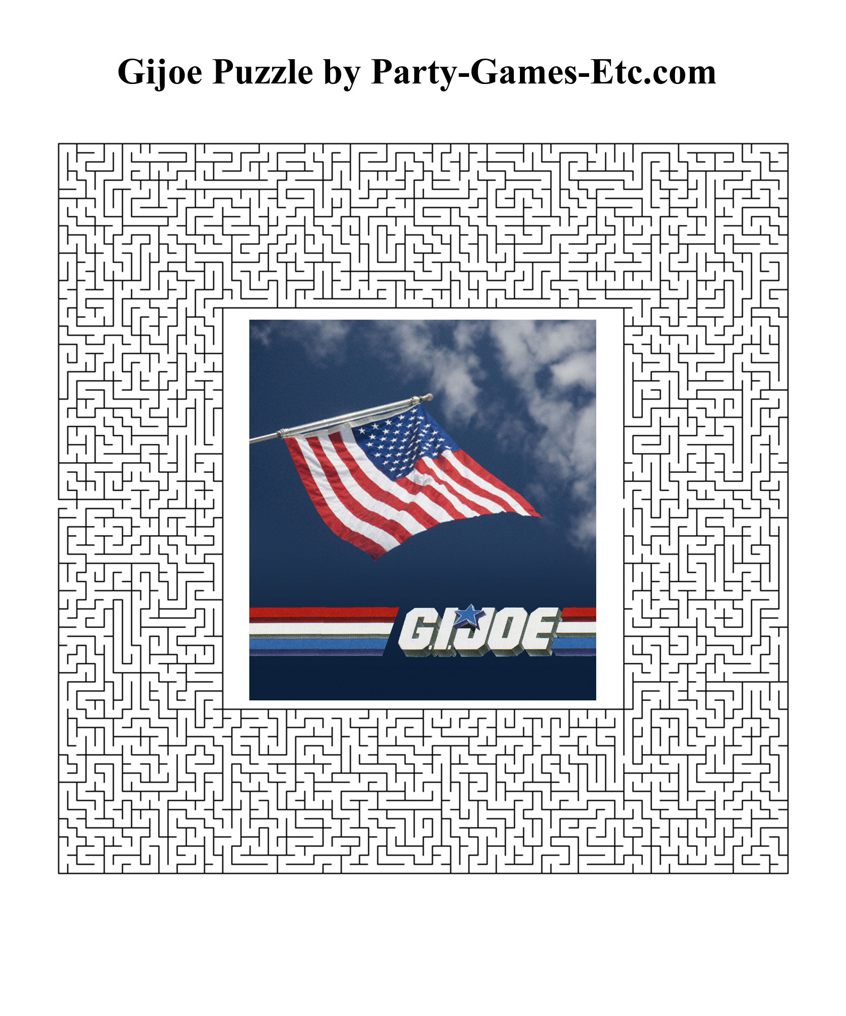 Free Printable G. I. Joe Party Game and Pen and Paper Activity