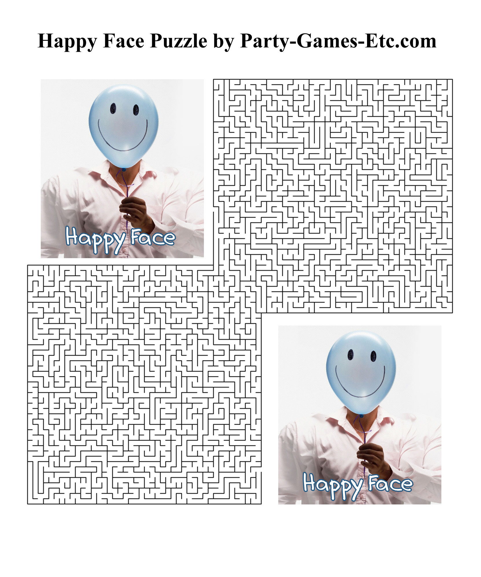 Free Printable Happy Face Party Game and Pen and Paper Activity