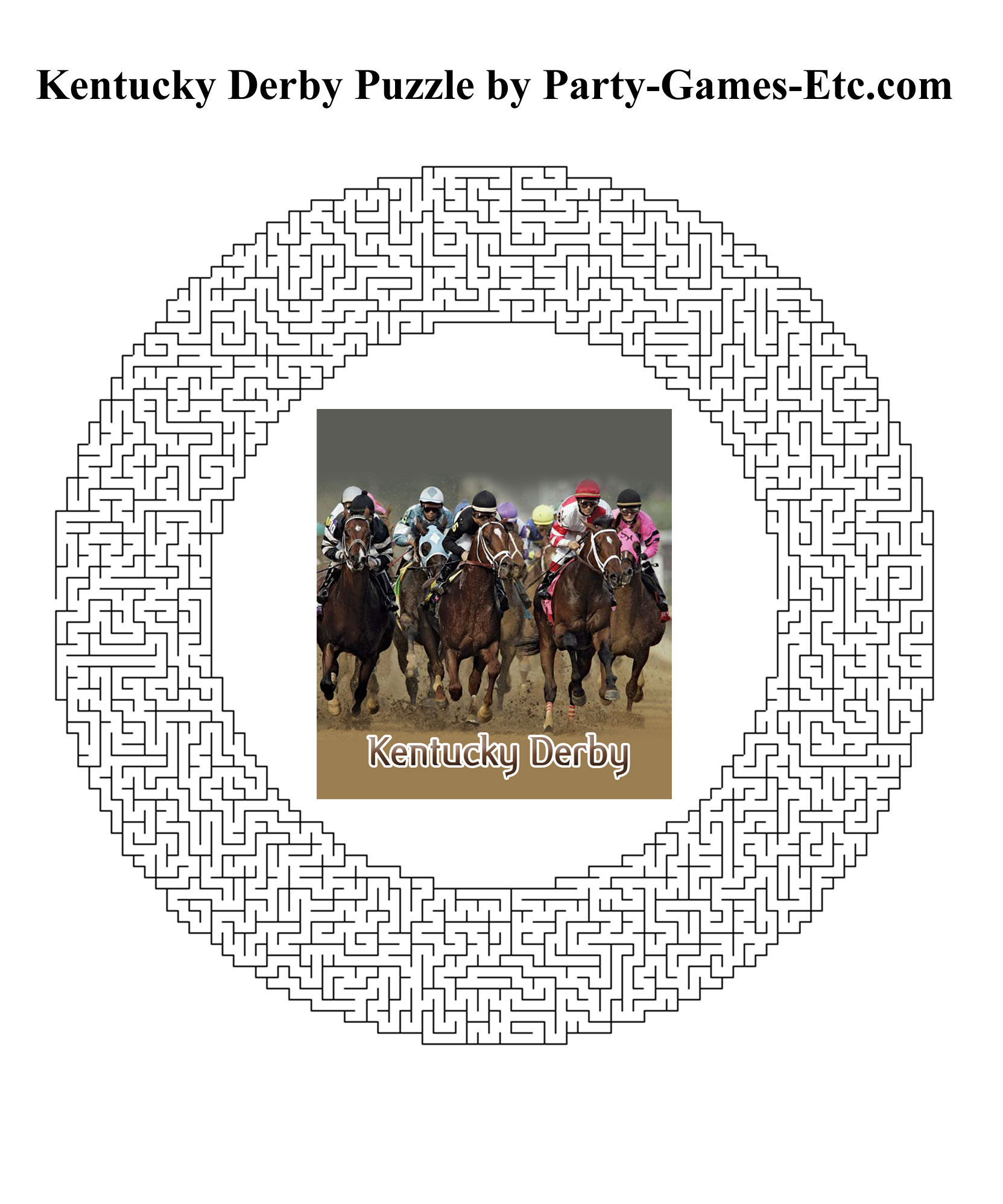 Free Printable Kentucky Derby Party Game and Pen and Paper Activity