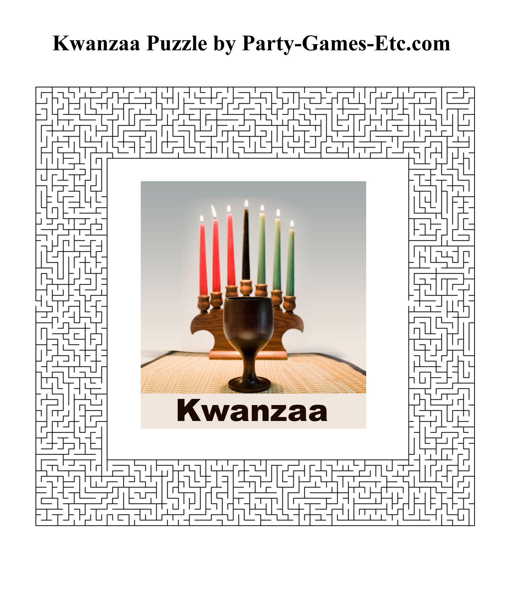 Free Printable Kwanzaa Party Game and Pen and Paper Activity