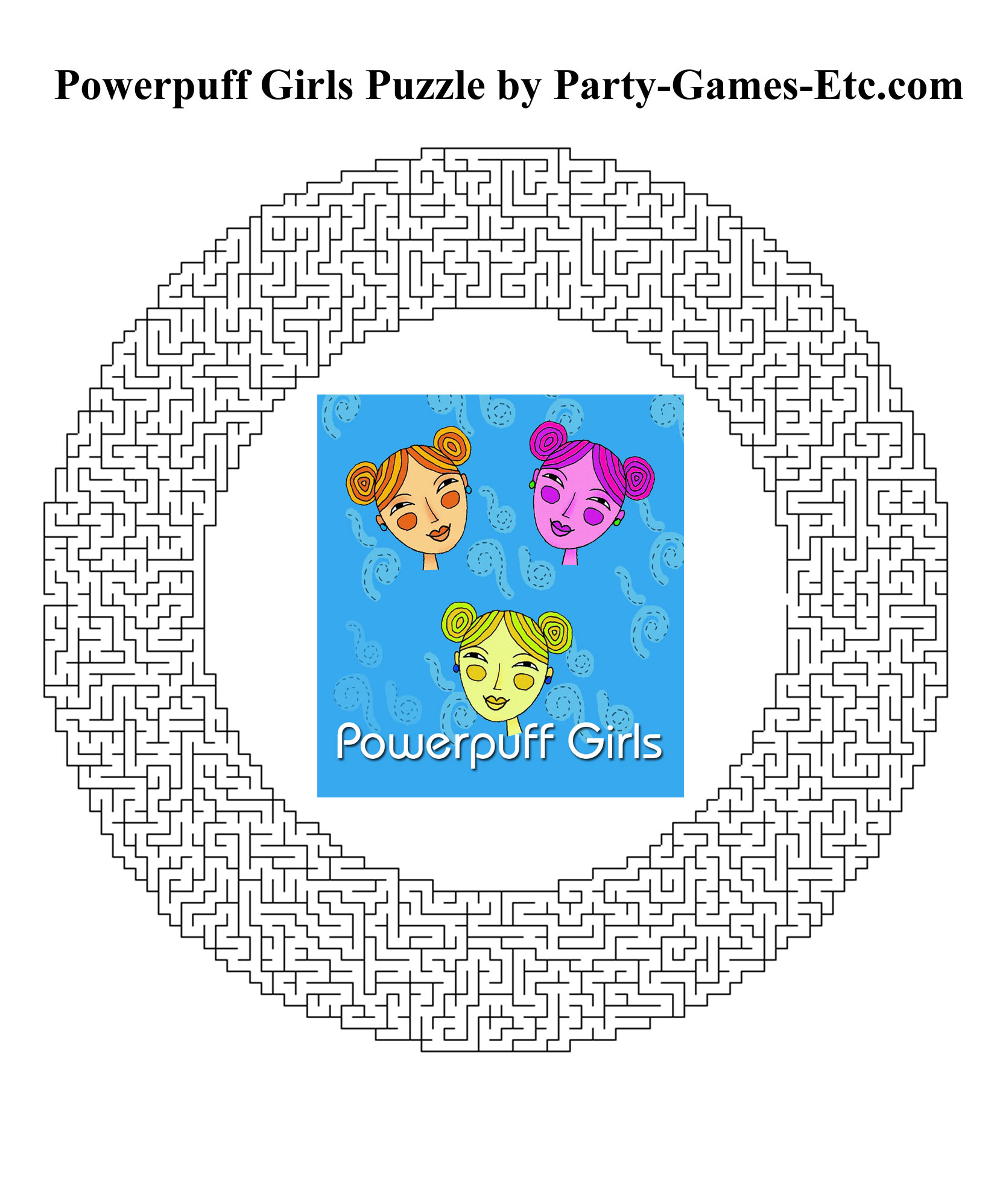 Free Printable Powerpuff Girls Party Game and Pen and Paper Activity