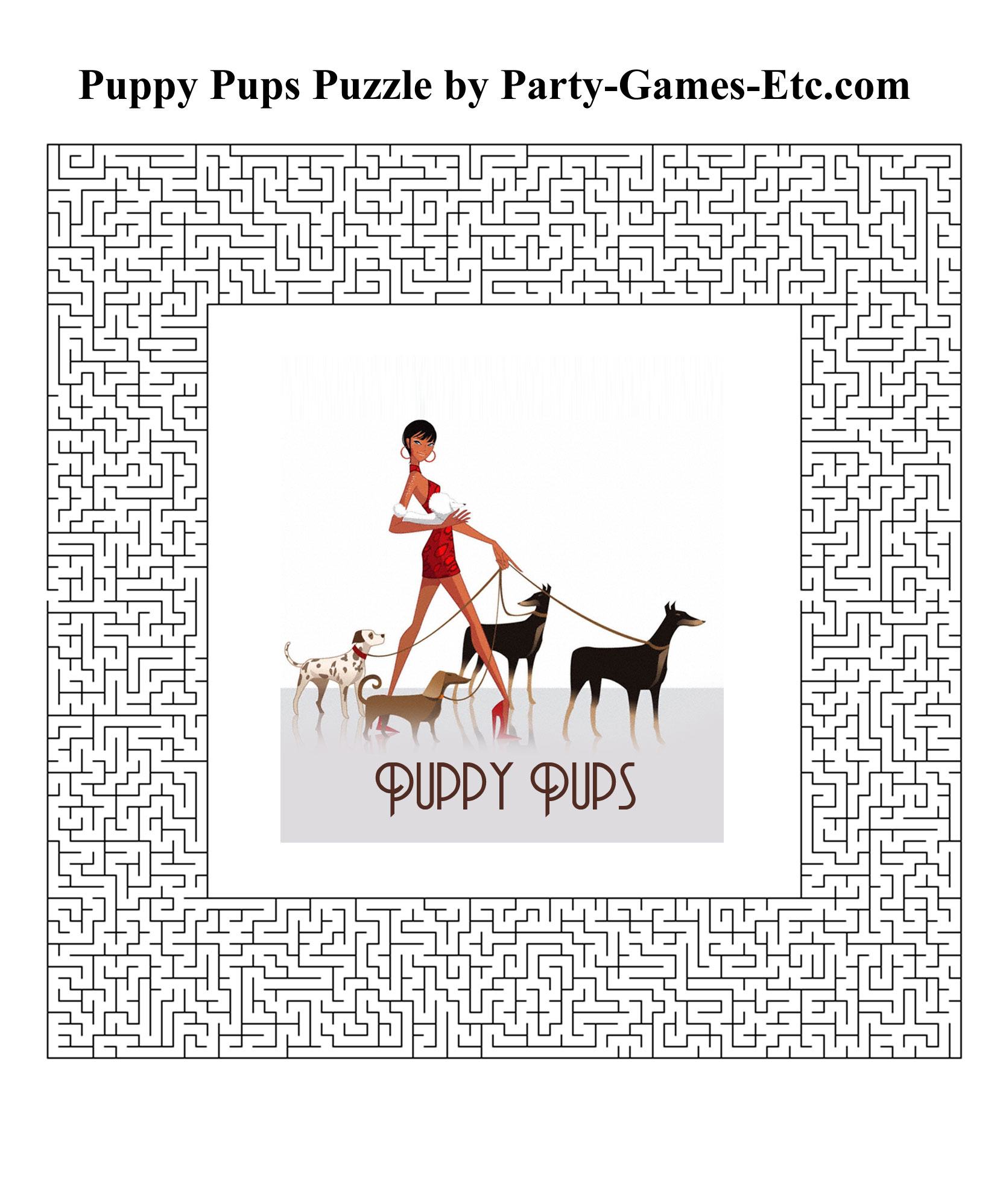 Free Printable Puppy Pups Party Game and Pen and Paper Activity