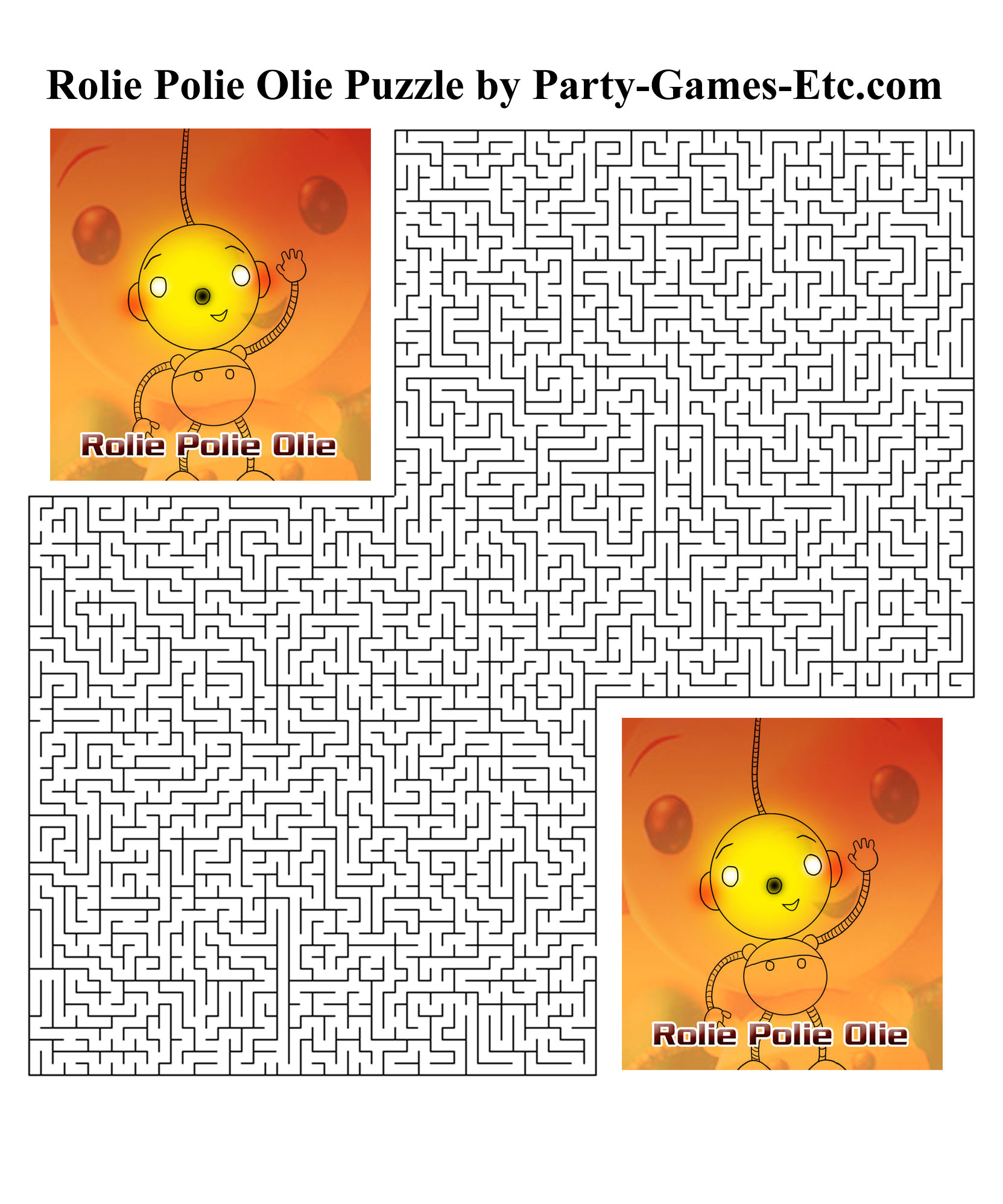 Free Printable Rolie Polie Olie Party Game and Pen and Paper Activity