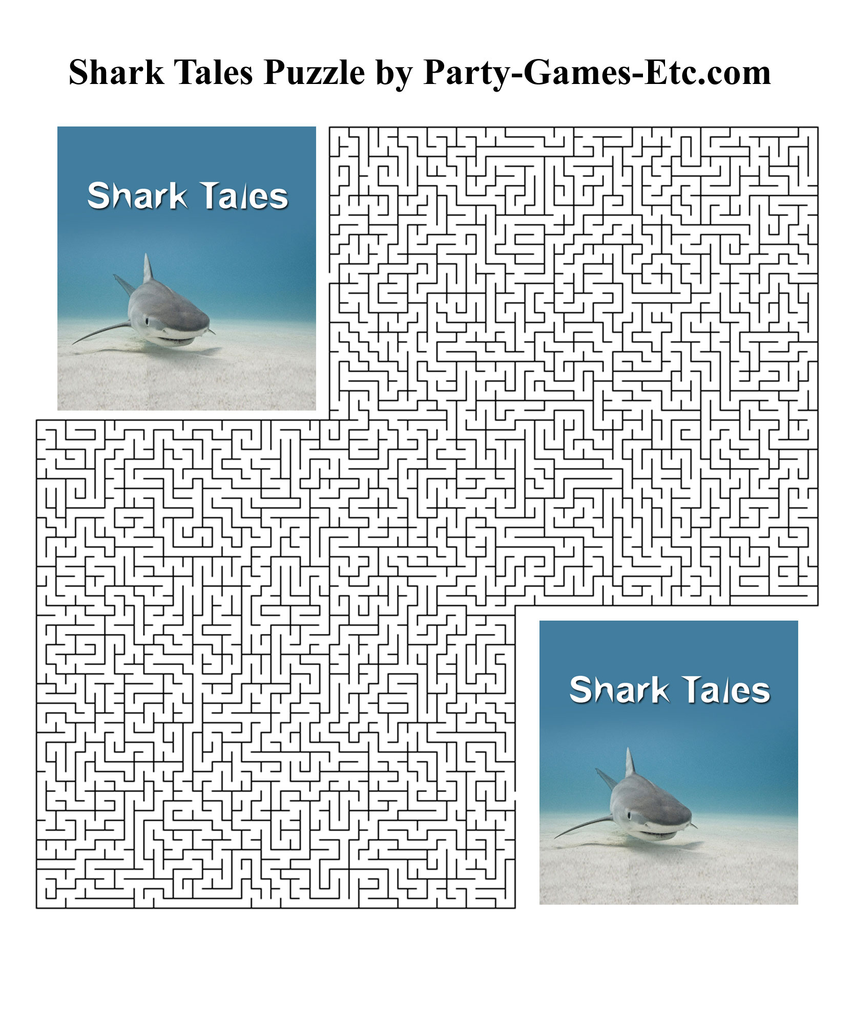 Free Printable Shark Tales Party Game and Pen and Paper Activity