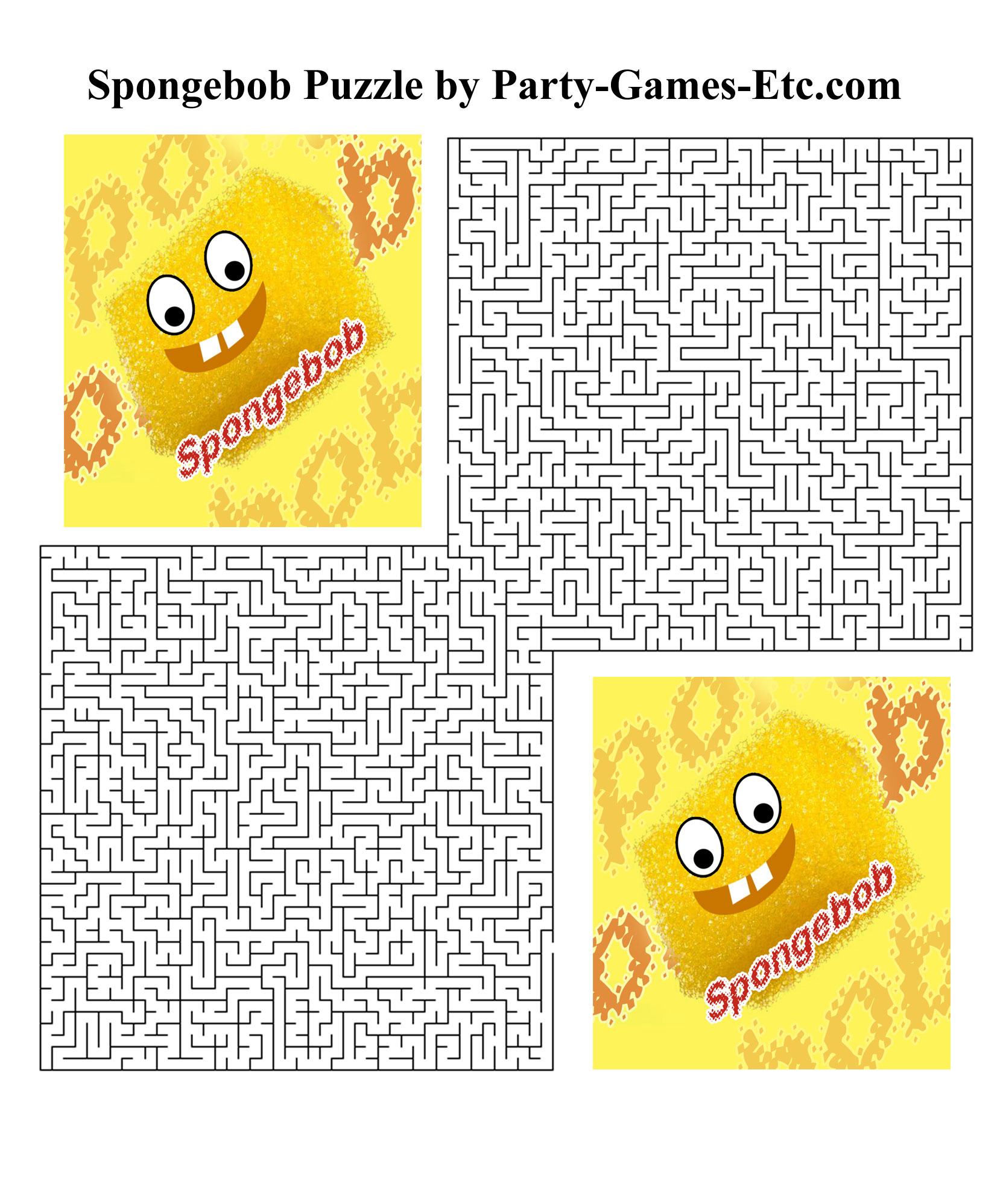 Spongebob Party Games Free Printable Games And Activities For A 