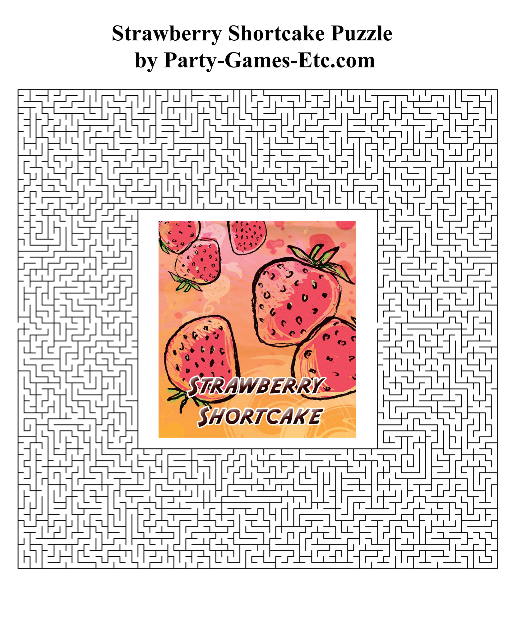 Free Printable Strawberry Shortcake Party Game and Pen and Paper Activity