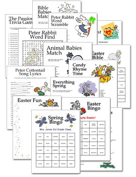 Printable Easter Party Games and Educational Activities