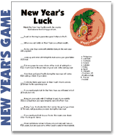 Printable New Years Games