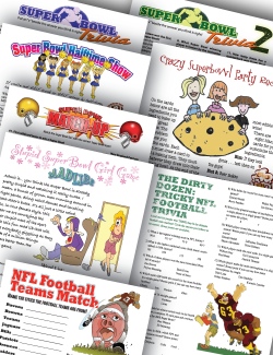 Super Bowl Printable Party Games: Super Bowl Home Party Games Bargain Blitz Pack!