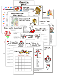 Printable Valentines Games