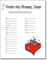 Printable Valentines Games
